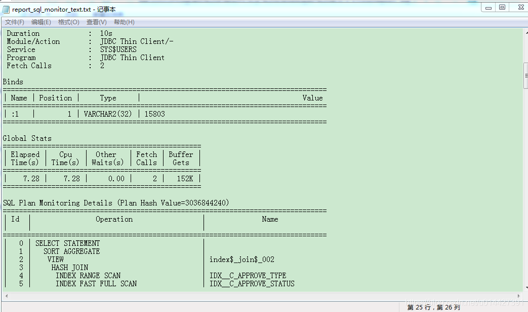 Oracle SQL调优系列之SQL Monitor Report_java_03