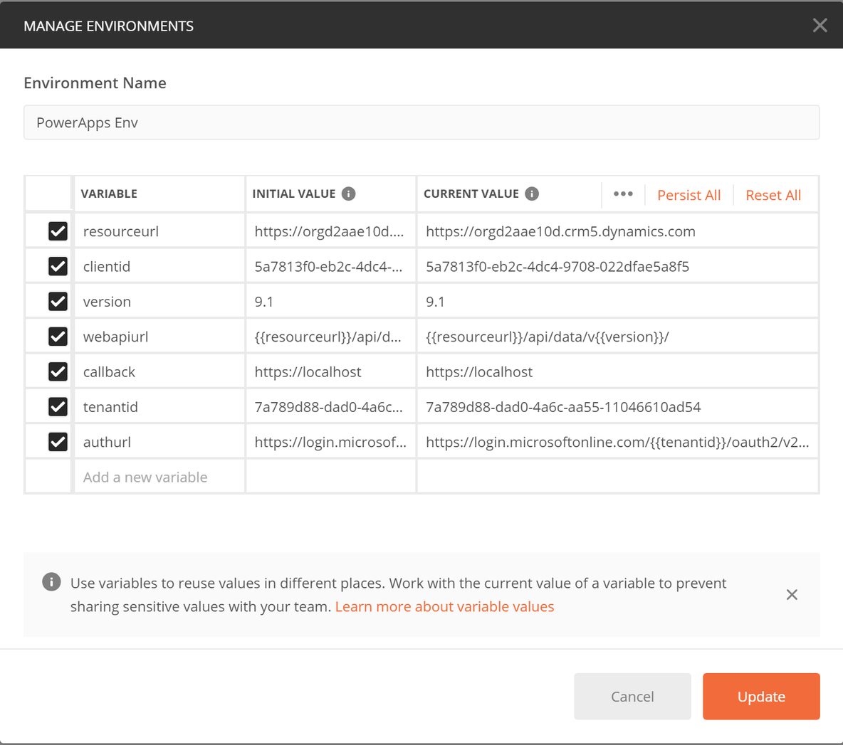 配置Postman通过OAuth 2 implicit grant获取D365数据_Dynamics 365_08