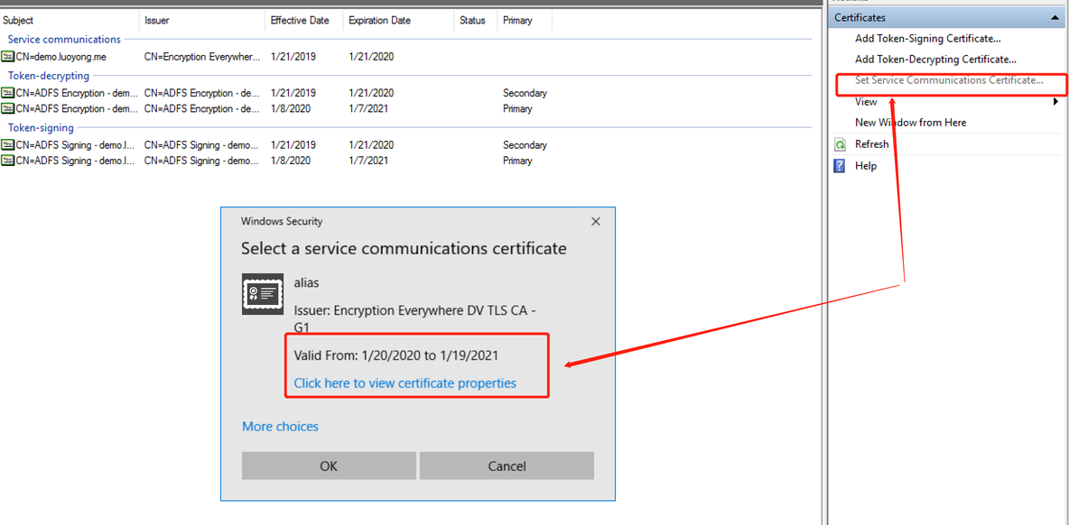 Dynamics 365登录报错ID4175的解决办法(更换SSL证书)_java_13