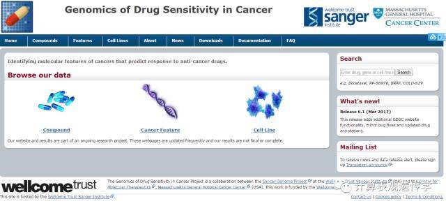 癌症药物敏感性基因组学数据库：GDSC_Java