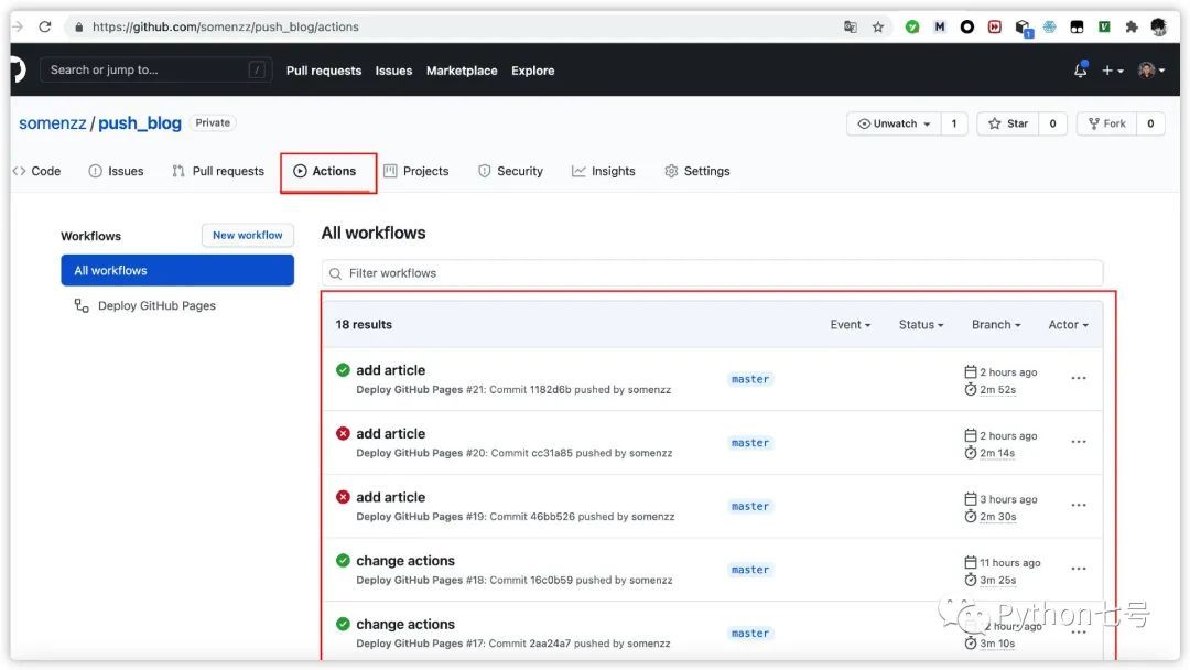 GitHub Actions入门教程：自动化部署静态博客_java_05