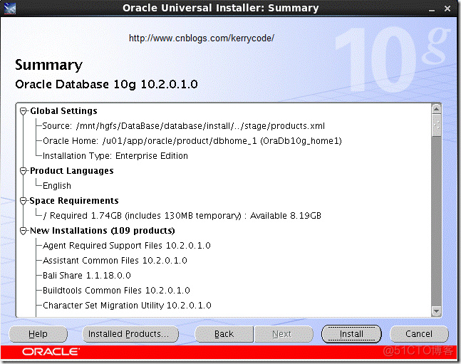 RHEL6 64位系统安装ORACLE 10g 64bit 数据库_ORACLE 10g 64bit _05