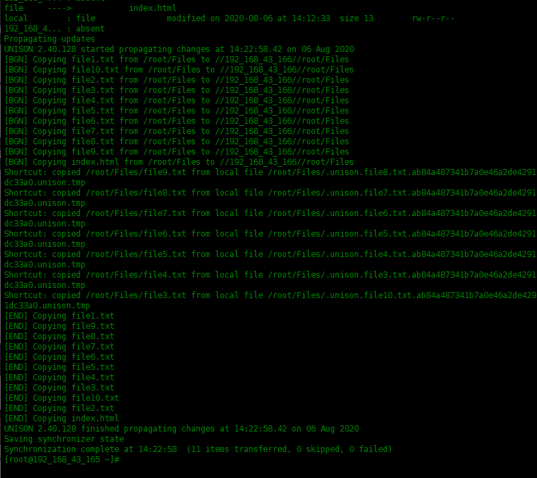 教你在 Centos7 中使用 Unison 同步文件_java_06