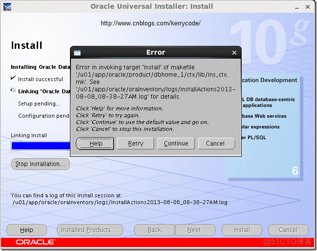 RHEL6 64位系统安装ORACLE 10g 64bit 数据库_ORACLE 10g 64bit _07