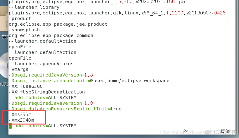 Linux中启动Eclipse报错: JVM terminated. Exit code=1_Linux_02