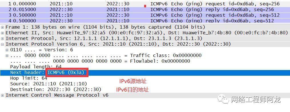 华为eNSP IPv6 over IPv4隧道配置不通？_java_10