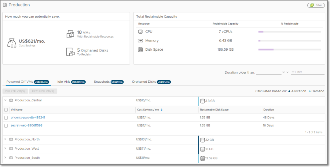 vRealize Operations 容量优化 — 回收资源_JAVA_03