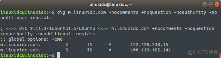 linux dig命令使用详解_linux dig命令_08