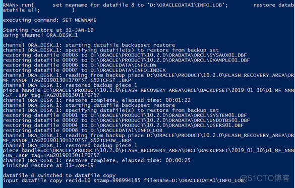 ORACLE10G非归档模式下RMAN异机迁库_ORACLE10G_13