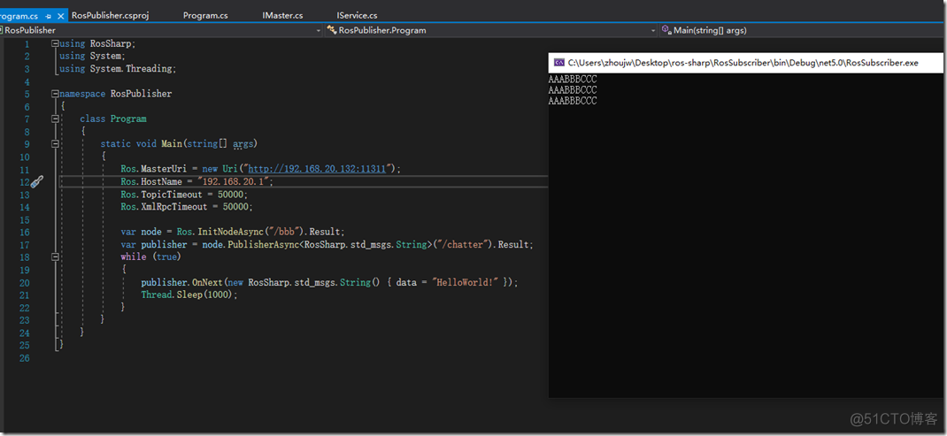 C#开发ROS的话题发布与订阅_C#开发_09