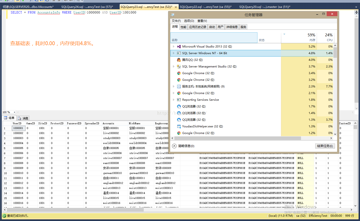 SqlServer视图查询效率测试_SqlServer_03