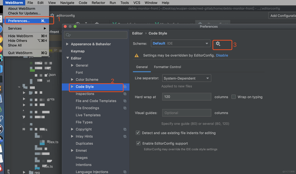 webstorm 导出编辑器配置.editorconfig_webstorm