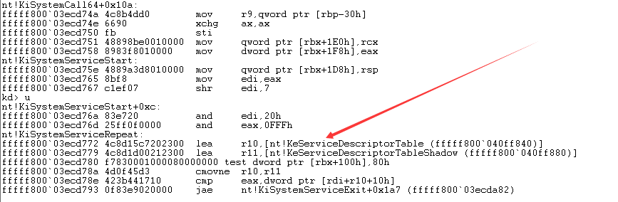 HOOK技术之SSDT hook（x86/x64）_寄存器_06