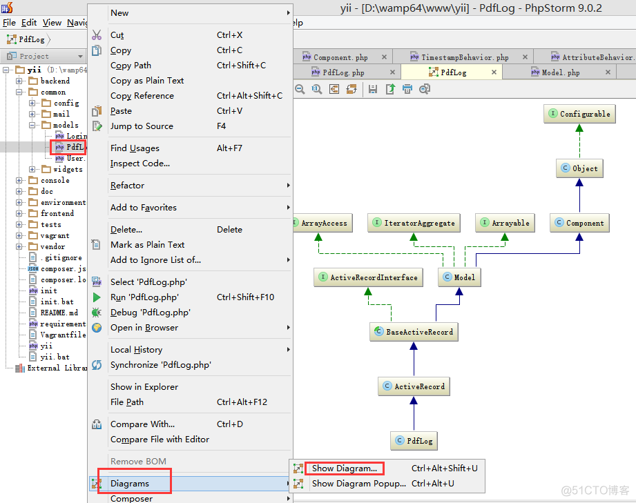 phpstorm查看类的继承关系_phpstorm