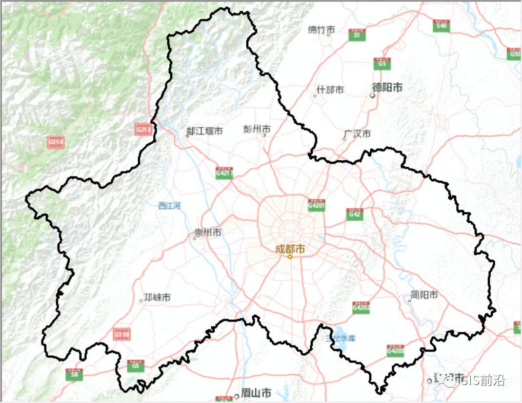 制作一幅带有天地图底图的研究区位图（附练习数据下载）_java_14