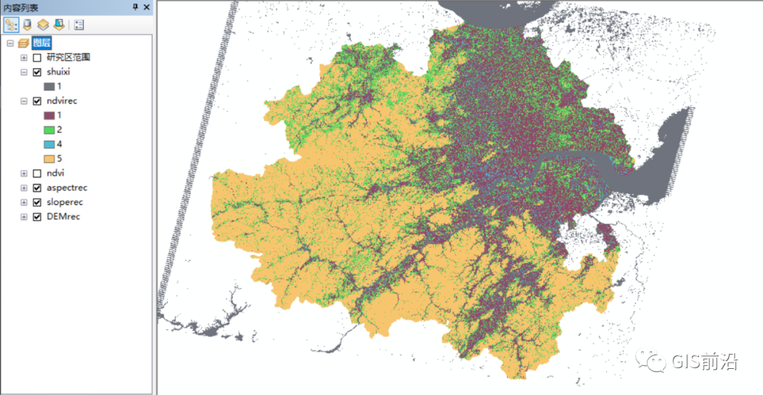 arcgis制作生态环境敏感性等级分布专题图(下)附练习数据