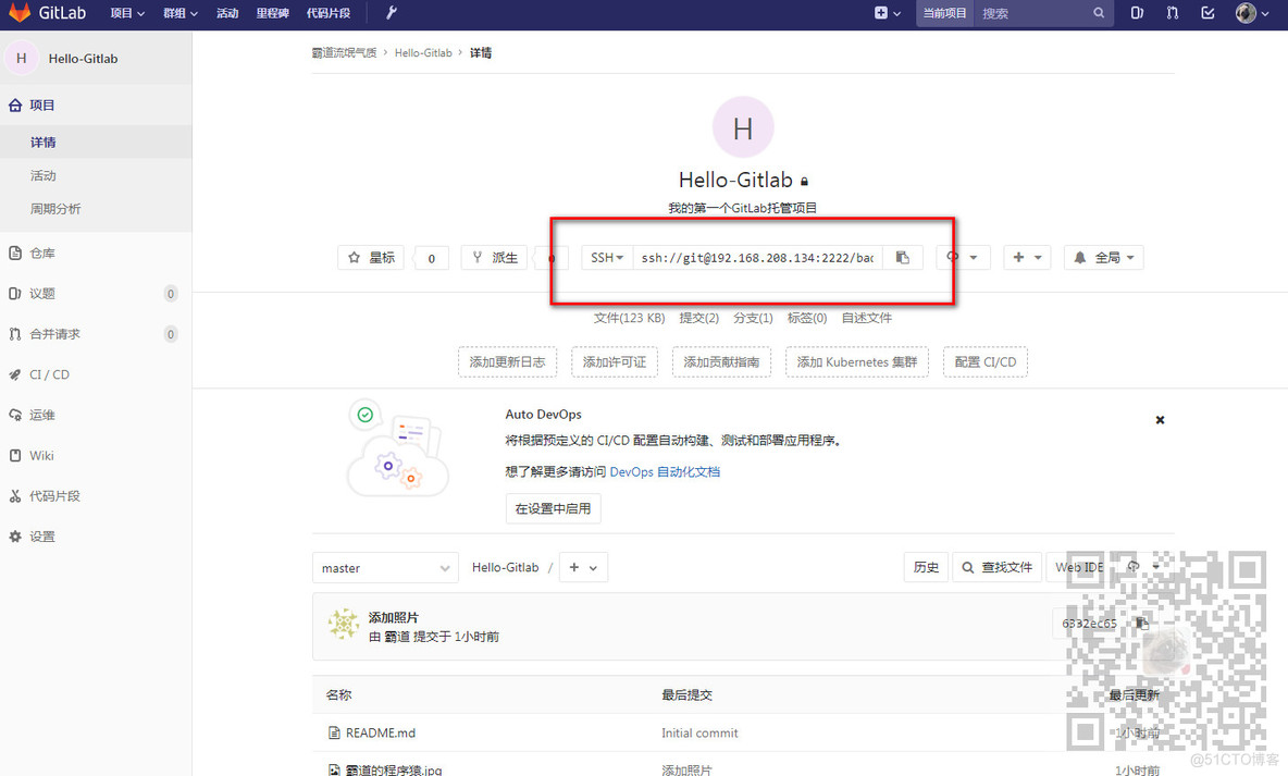 GitLab-使用SSH的方式拉取和推送项目_GitLab_04