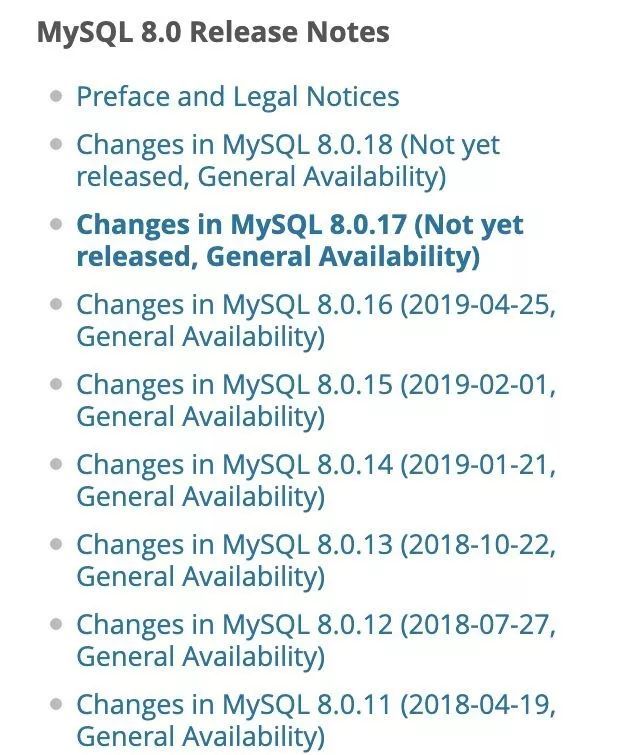 MySQL 8.0.16 release notes_JAVA