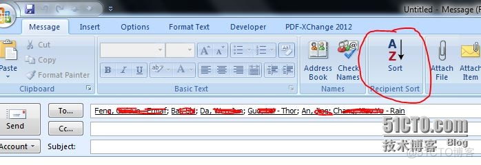 VSTO for Microsoft Outlook Recipient Sort（收件人按字母顺序排序）_算法