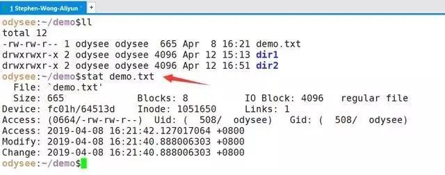 Linux：査看文件的详细信息_Linux_02