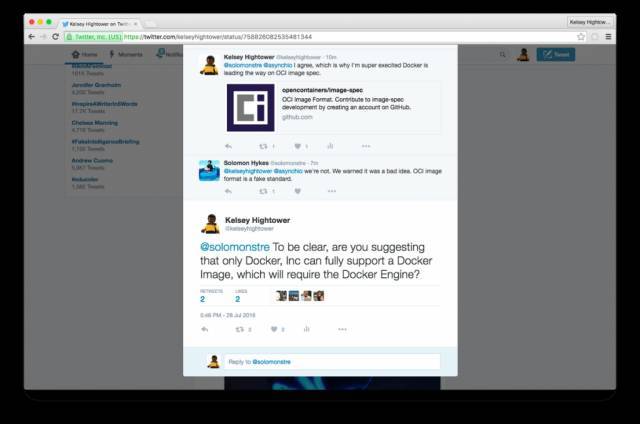 Twitter上 Docker和社区就容器格式标准化争论不休_Jav_03