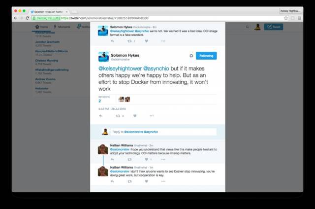 Twitter上 Docker和社区就容器格式标准化争论不休_Jav_04