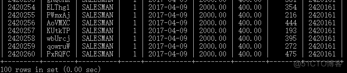 Mysql取随机数据效率测试（400W条中读取100条）_Mysql学习