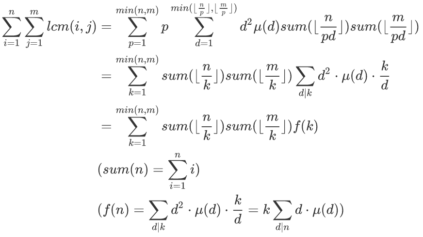 BZOJ2693: jzptab(莫比乌斯反演)_数学