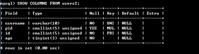 MYSQL中约束及修改数据表_数据库_42