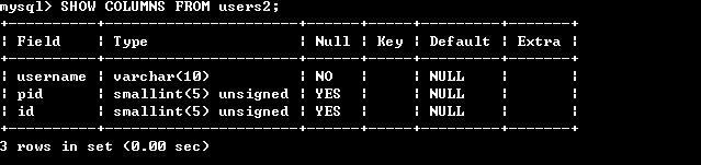 MYSQL中约束及修改数据表_数据库_27