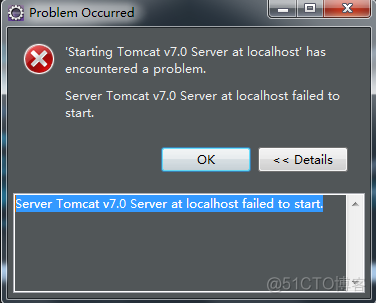 Server Tomcat v7.0 Server at localhost failed to start._tomcat