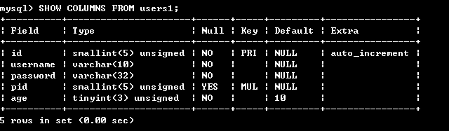 MYSQL中约束及修改数据表_Mysql_18