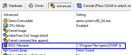 QEMU manager虚拟机无法启动OVMF： QEMU Console not connected_异常处理_03