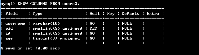 MYSQL中约束及修改数据表_Mysql_54