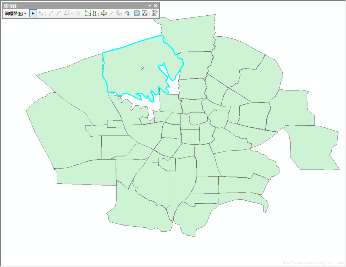 pythonforarcgis繪製合肥市板塊地圖