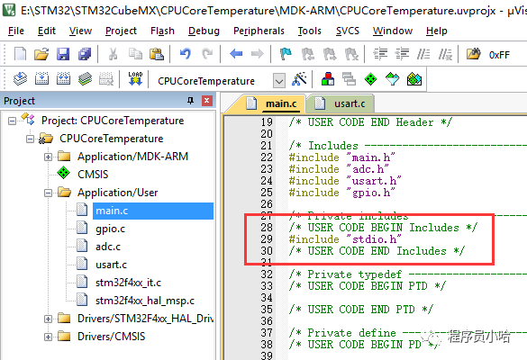 使用STM32CubeMX求得CPU芯片温度_编辑器  任务脚本  arduino_14