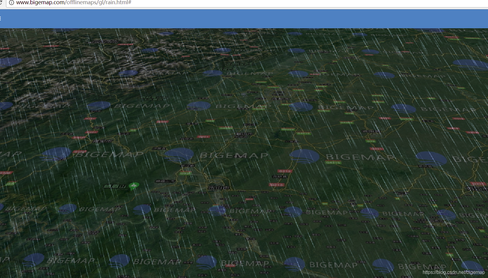 三维地图实现下雨效果源代码_三维地图