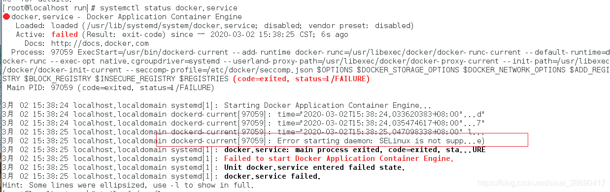 [Linux] Docker 安装初次运行失败_linux