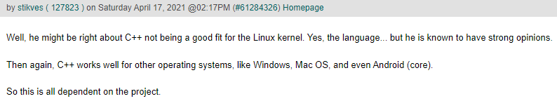 C++是一门很烂的语言？Linus Torvalds脾气又不好了_c++_05