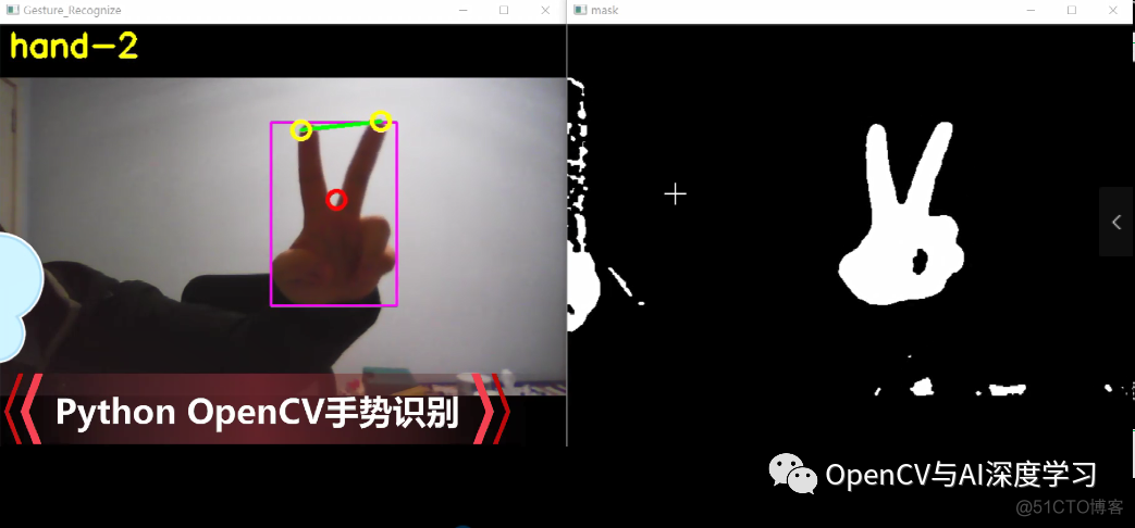 体感游戏 | 手势识别玩飞机大战游戏(二) Python+OpenCV实现简易手势识别功能_Python教程_02