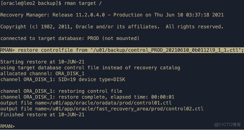 Oracle RMAN 异机恢复_RMAN_05
