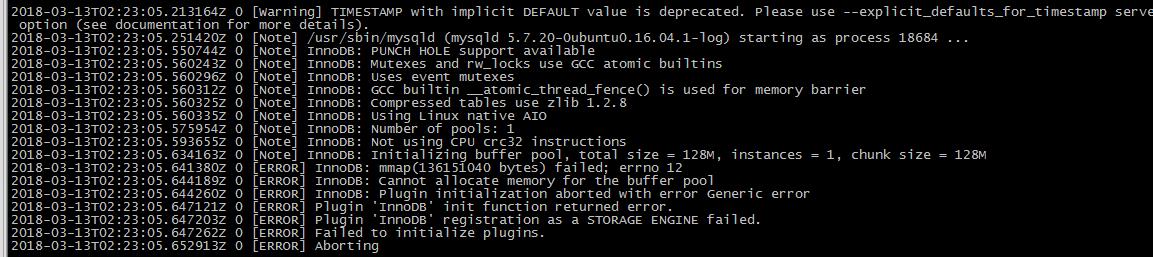 [日常] MySQL内存不足启动失败的解决方法_Mysql教程