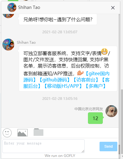 [GO项目]开源免费在线客服系统-真正免费开源-GOFLY0.3.2发布-极简强大Go语言开发网页客服_go语言_02