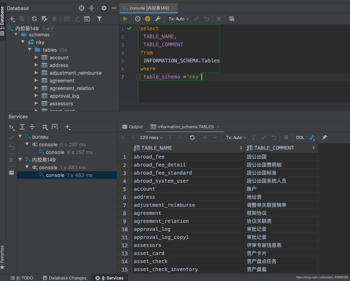 查找某数据库里所有的表名与查找字段的sql_SQL