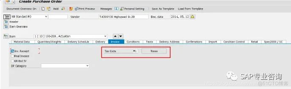 SAP MM 采购订单含税价实现方式_SAP文章_08