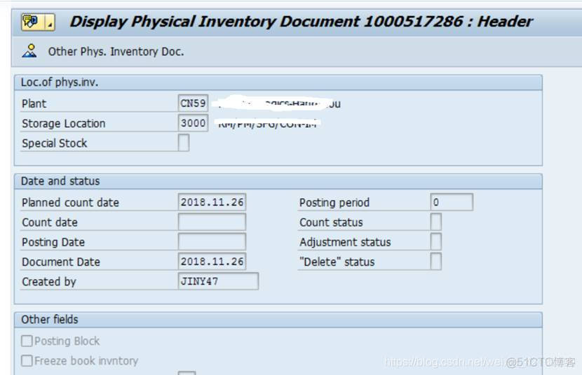 SAP MM 盘点凭证上的posting block_SAP文章_02