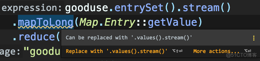 IDEA告警：Can be replaced with ‘.values().stream()‘_其它