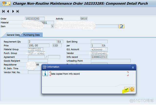 SAP PM 初级系列11 - 为维修工单触发采购申请_SAP文章_03