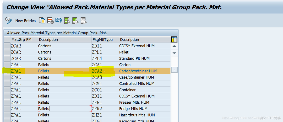 SAP MM 物料主数据里的‘Packaging Material Type‘字段_SAP文章_08